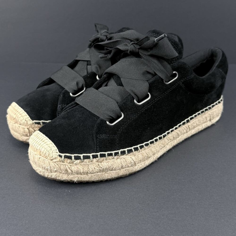 UGG Brianna Women’s 9.5 Black Suede Espadrille Sneakers Casual Comfort Shoe